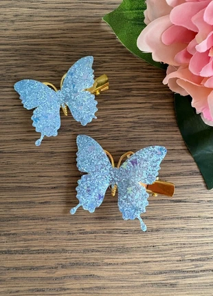 Haarclips vlinder glitter, staat: Nieuw zonder prijskaartje, € 1,00, € 1,75 inclusief Kopersbescherming Pro