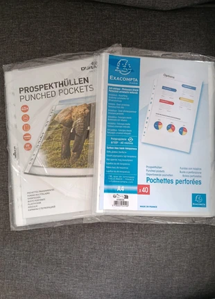 Lot de 2x40 pochettes plastiques Exacompta, brand: Exacompta, condizioni: Nuovo con cartellino, €3.00, €3.85 include la Protezione acquisti