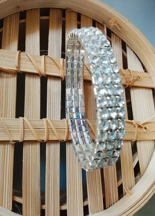 💎 Idéal pour les fêtes 💎 Bracelet argenté serti de strass Victoria Bijoux 💎, brand: Victoria Bijoux, condition: Very good, €10.00, €11.20 includes Buyer Protection