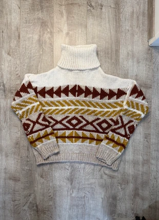 Pull col roulé vintage alpaga motifs M, marque: Vintage Dressing, état: Très bon état, taille: M / 38 / 10, 16,00 €, 17,50 € Protection acheteurs incluse