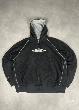 Polaire à capuche zip-up noir brodé vintage Y2K Surfwear Umbro XXL 2XL, marque: Umbro, état: Bon état, taille: XXL, 21,00 €, 22,75 € Protection acheteurs (Pro) incluse