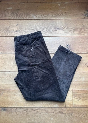 Pantalon en velours côtelé marron large plissé vintage - Taille 38x30, marque: Vintage Dressing, état: Très bon état, taille: W38 | FR 48, 15,00 €, 16,45 € Protection acheteurs incluse