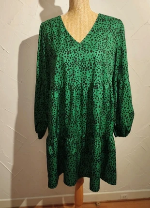 💚 Robe Bohème Shein Vert Émeraude Imprimé Animal Taille 40 42, marke: Shein, zustand: Sehr gut, größe: L / 40 / 12, 4,00 €, 4,90 € inklusive Vinted-Käuferschutz