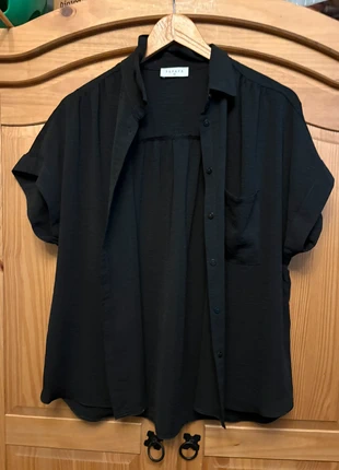 Stylish Papaya Black Short Sleeve Shirt, brand: Papaya, condition: Very good, size: M / UK 12-14, £2.99, £3.84 includes Buyer Protection