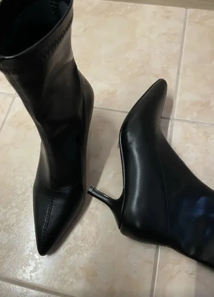 Bottines chaussettes noires à talon aiguille, brand: Vintage Love, condition: Very good, size: 40, €76.00, €80.50 includes Buyer Protection Pro