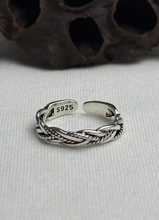 Bague tressée vintage en argent 925, ajustable anneau argenté bohème, fashion ring, marke: Argent, zustand: Sehr gut, größe: Größenverstellbar, 10,00 €, 11,20 € inklusive Vinted-Käuferschutz
