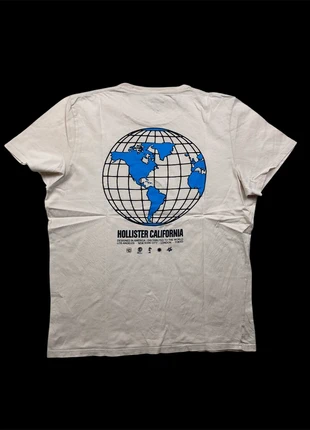 T-shirt Hollister vintage World Map logo imprimé - taille XL, brand: Hollister, condition: Very good, size: XL, €8.00, €9.10 includes Buyer Protection