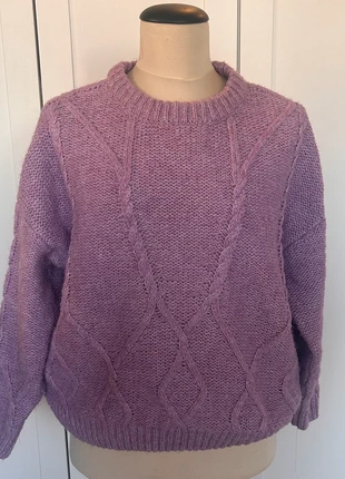 Strickpullover – Flieder – Zopfmuster, brand: Clockhouse, condizioni: Ottime, taglia: XL / IT 46 / EU 42, €10.00, €11.20 include la Protezione acquisti