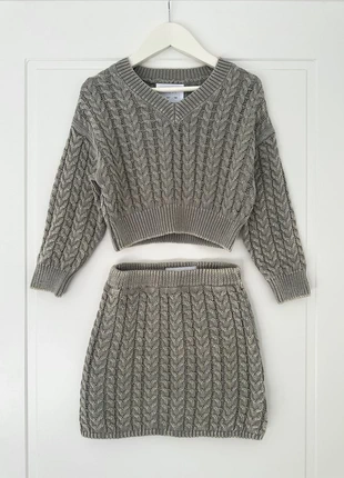 Set pullover e gonna in maglia a trecce ZARA, marke: Zara, zustand: Neu, größe: 7 Jahre / 122, 25,00 €, 26,95 € inklusive Vinted-Käuferschutz