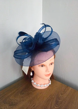 🤍Elegant Navy-Blue Fascinator 22cm, brand: Wedding, condition: New with tags, size: One size, £10.99, £12.24 includes Buyer Protection
