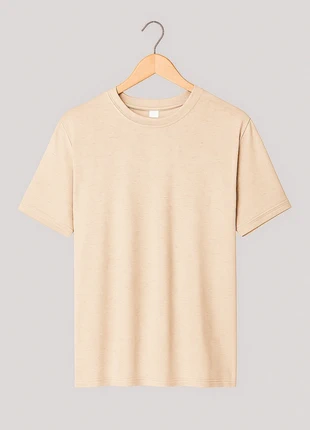 T shirt basique beige crème chiné 100% coton taille L, marque: NAKAMA, état: Neuf sans étiquette, taille: L, 9,90 €, 11,10 € Protection acheteurs (Pro) incluse