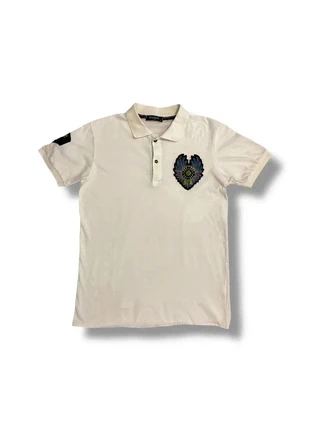 Polo - Balmain Paris - Vintage/2000’s - Logo brodé - Taille L - Blanc - Très bon état, merk: Balmain, staat: Heel goed, maat: L, € 40,00, € 42,70 inclusief Kopersbescherming