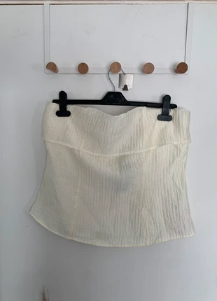 Cream Bandeau Top, brand: PrettyLittleThing, condition: New with tags, size: XL / 42 / 14, €5.00, €5.95 includes Buyer Protection