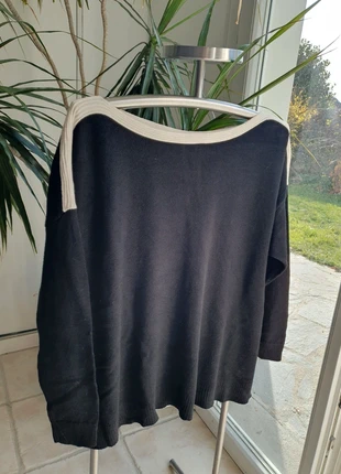 Pull noir Ralph Lauren XL – col large, détail blanc & motifs originaux, marque: Ralph Lauren, état: Très bon état, taille: XL / 42 / 14, 17,00 €, 18,55 € Protection acheteurs incluse