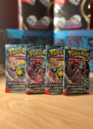 Lot de 4 booster aventure ensemble ev9 scellé en français, marque: Pokémon, état: Neuf avec étiquette, 23,99 €, 25,89 € Protection acheteurs incluse