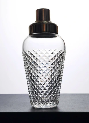 Shaker en cristal taillé – motif diamant, marque: Fabrication Artisanale, état: Neuf sans étiquette, 100,00 €, 105,70 € Protection acheteurs incluse