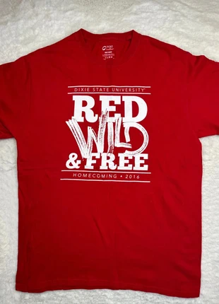 2648. T-shirt Dixie State University Red Wild & Free rouge – taille M, marque: Port & Company, état: Très bon état, taille: M, 10,00 €, 11,20 € Protection acheteurs incluse