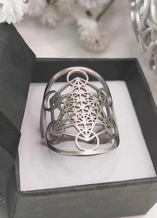 Bague acier inoxydable argenté Métatron – protection spirituelle, brand: Boutique Île de Beauté, condizioni: Nuovo senza cartellino, taglia: Regolabile, €2.95, €3.80 include la Protezione acquisti Pro