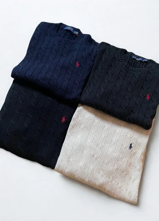 Maglione intrecciato / sweater cable knit Ralph Lauren blu navy/white/black - S/M/L, marca: Ralph Lauren, estado: Muito bom, tamanho: M, €79.00, €83.65 inclui Proteção do Comprador