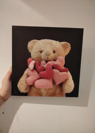 Cadre enfant ourson coeur rose - 20*20cm - très bon état - décoration, brand: Mots d'enfants, condizioni: Ottime, €2.50, €3.33 include la Protezione acquisti