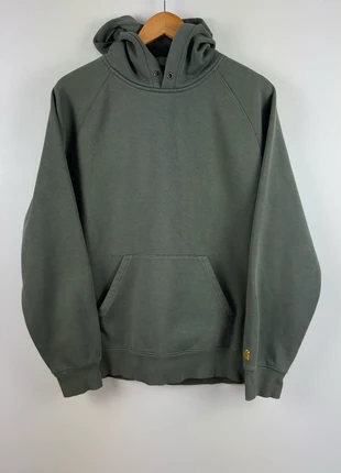 🧥 Carhartt WIP – Sweat à capuche “Hooded Chase Sweat” vert sauge (Taille M), marque: Carhartt, état: Bon état, taille: M, 36,00 €, 38,50 € Protection acheteurs (Pro) incluse