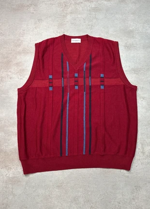Vintage Red Knit Sweater Vest V-Neck Abstract Block Stripe Pattern 90s Retro, marque: Vintage Dressing, état: Très bon état, taille: XL, 24,95 €, 26,90 € Protection acheteurs incluse