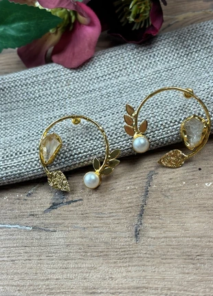 Superbe BO perle et citrine brut !, état: Très bon état, 14,00 €, 15,40 € Protection acheteurs (Pro) incluse