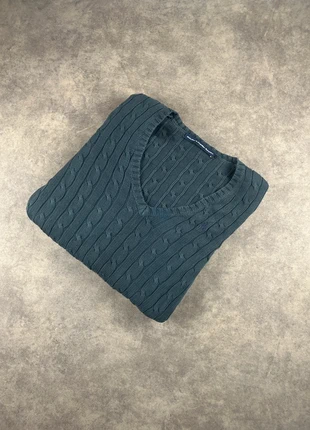 Pull à col V torsadée Ralph Lauren bleu logo marine, brand: Ralph Lauren, condition: Very good, size: S / 36 / 8, €49.00, €52.15 includes Buyer Protection Pro