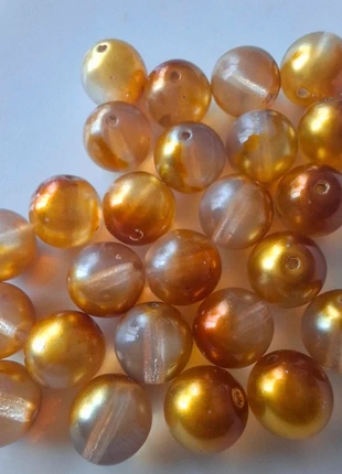 25 stuks 9 mm glaskralen geel goud oranje wit kralen, état: Très bon état, 2,95 €, 3,80 € Protection acheteurs (Pro) incluse