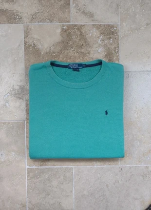 Sweat col rond Ralph Lauren - Homme XL oversize - Menthe logo marine - 100% coton, marque: Ralph Lauren, état: Très bon état, taille: XL, 50,00 €, 53,20 € Protection acheteurs (Pro) incluse