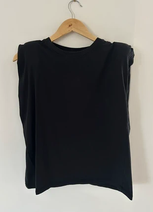 Haut noir épaulettes, marca: Zara, estado: Muito bom, tamanho: L / 40 / 12, €5.00, €5.95 inclui Proteção do Comprador