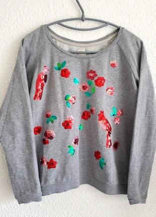 Sweat à motifs sequins broderies S/36 Des Petits Hauts bohème preppy, marke: Des Petits Hauts, zustand: Gut, größe: S / 36 / 8, 15,00 €, 16,45 € inklusive Vinted-Käuferschutz