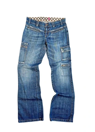 Jean coupe évasé Roxy (QuickSilver) Vintage y2k taille basse mode cargo Bleu - W30 FR40, brand: Roxy, condizioni: Ottime, taglia: L / IT 44 / EU 40, €25.00, €26.95 include la Protezione acquisti Pro