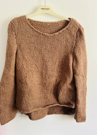 Pull épais tricoté main couleur camel / rose – Taille M, brand: Vintage, condizioni: Ottime, taglia: M / IT 42 / EU 38, €15.00, €16.45 include la Protezione acquisti