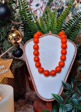 🍂 Leuke kralen ketting met houten orange kralen., merk: Handgemaakt, staat: Nieuw zonder prijskaartje, € 19,95, € 21,65 inclusief Kopersbescherming