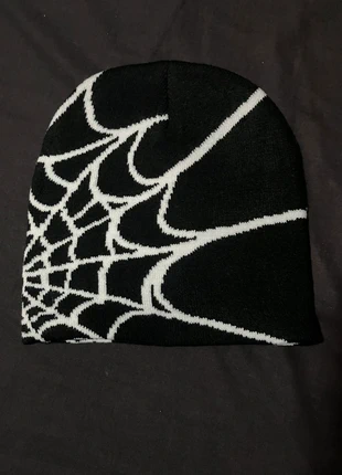 Bonnet noir – design toile d’araignée blanche, marca: Original, estado: Nuevo con etiquetas, tamaño: Talla única, 5,00 €, 5,95 € Protección al comprador incluida