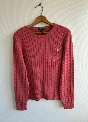 Pull Torsadé Ralph Lauren Corail 📏 XL, marque: Ralph Lauren, état: Très bon état, taille: XL / 42 / 14, 39,00 €, 41,65 € Protection acheteurs (Pro) incluse
