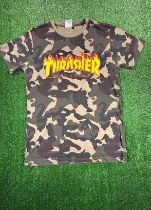 Thrasher – T-shirt camouflage Flame Logo – Taille L, brand: Tendance, condition: Very good, size: L, €25.00, €26.95 includes Buyer Protection