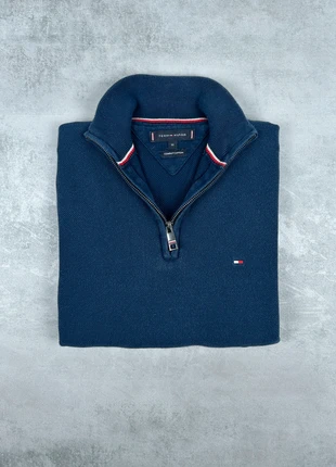 Pull half-zip 1/4 col camionneur Tommy Hilfiger homme coton | bleu marine logo brodé | taille XS, marque: Tommy Hilfiger, état: Très bon état, taille: XS, 40,00 €, 42,70 € Protection acheteurs (Pro) incluse