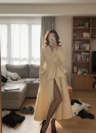 Manteau long matelassé crème élégant, marke: boutique japonaise, zustand: Sehr gut, größe: XL / 42 / 14, 114,90 €, 121,35 € inklusive Vinted-Käuferschutz