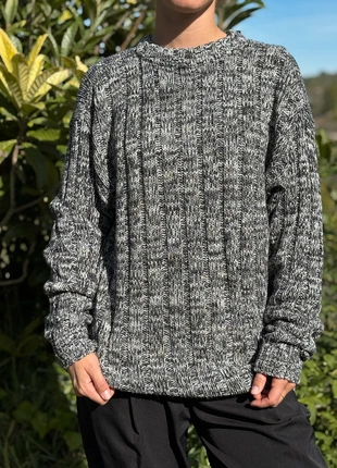 Vintage 80s Black & White Chunky Knit Oversize Jumper Bold Contrast Knitwear, marque: Vintage Dressing, état: Très bon état, taille: L, 16,00 €, 17,50 € Protection acheteurs incluse