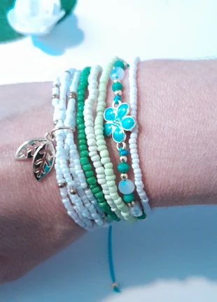 Bracelet élastique d'automne ton vert or, merk: Fashion Jewelry, staat: Heel goed, € 2,99, € 3,84 inclusief Kopersbescherming