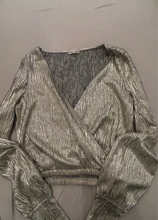 Goldene Oberteil von Zara, marque: Zara, état: Neuf sans étiquette, taille: S / 36 / 8, 8,00 €, 9,10 € Protection acheteurs incluse