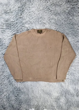 Pull vintage Gentleman Farmer col rond beige côtelé logo brodé années 90 homme T4, brand: Vintage Dressing, condizioni: Ottime, taglia: XXXL, €40.00, €42.70 include la Protezione acquisti Pro