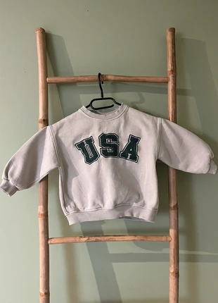 Sweat Zara beige gris clair "USA" - Taille 5 ans (110 cm), marque: Zara Kids, état: Très bon état, taille: 5 ans / 110 cm, 3,50 €, 4,38 € Protection acheteurs incluse