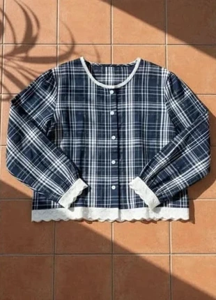 Blouse à carreaux, manches longues, boutons, taille M, style rétro romantique, brand: Niviane, condition: Very good, size: M / 38 / 10, €29.99, €32.19 includes Buyer Protection Pro