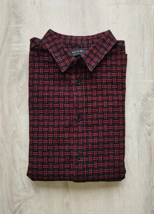 Chemise a carreaux Religion noire et bordeaux Taille S homme, brand: Religion, condition: Very good, size: S, €15.00, €16.45 includes Buyer Protection