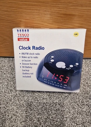 Vintage Tesco black alarm clock radio, brand: Tesco, condition: Like new, £6.00, £7.00 includes Buyer Protection