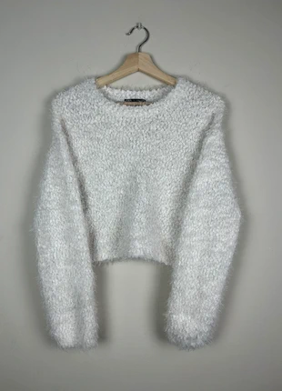 Jersey de Zara TRF Blanco con Pelito Suave, marque: Zara Trafaluc, état: Très bon état, taille: S / 36 / 8, 9,90 €, 11,10 € Protection acheteurs incluse