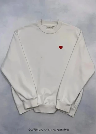 Pull Carhartt wip Blanc Logo brodé Coeur coupe Boxy 100% coton Crew Neck Oversize - S /274B, marque: Carhartt, état: Très bon état, taille: S / 36 / 8, 49,00 €, 52,15 € Protection acheteurs (Pro) incluse